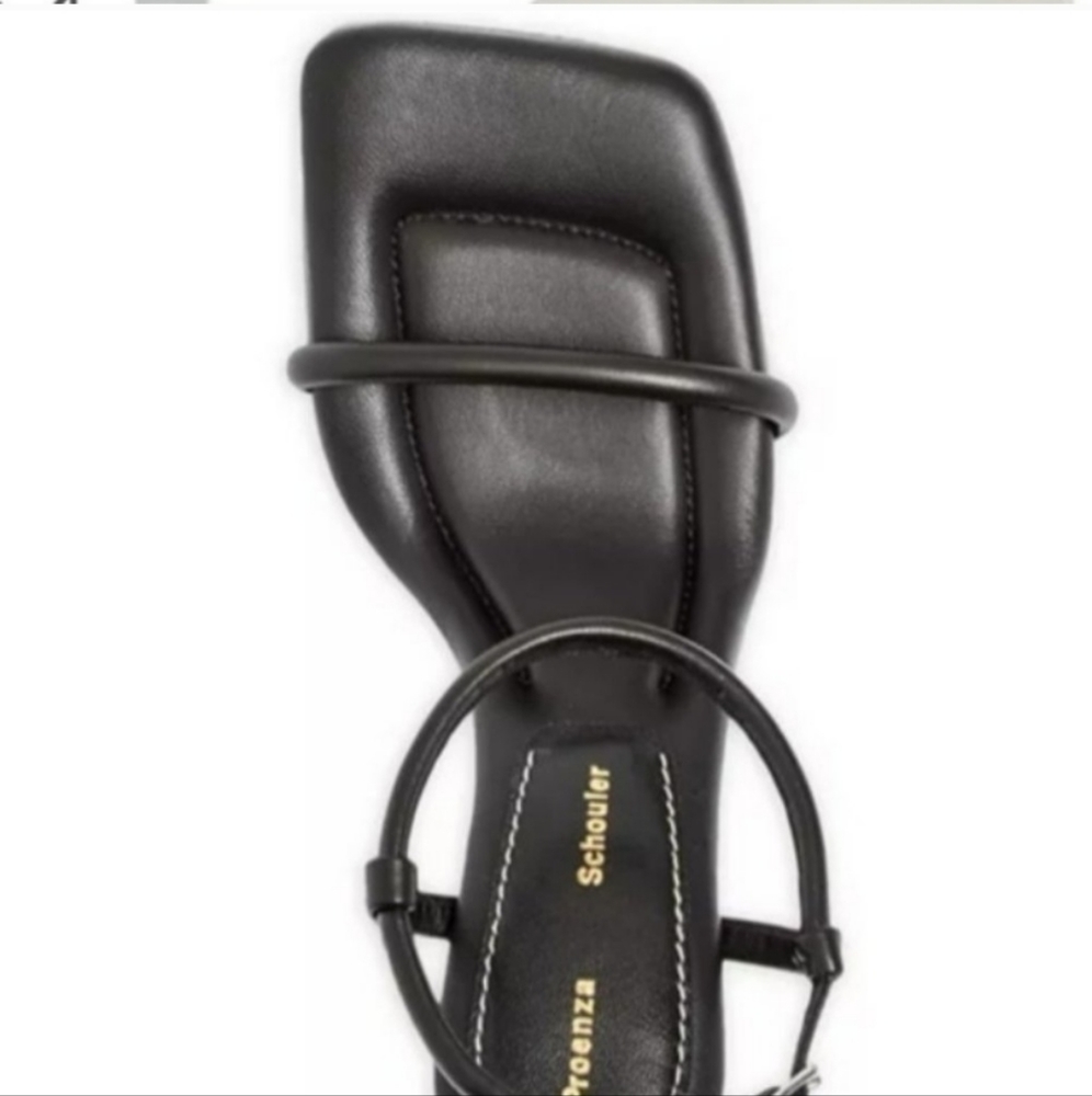 Proenza Schouler Square Toe High Heel Sandals Black 38.5 - Picture 3 of 9